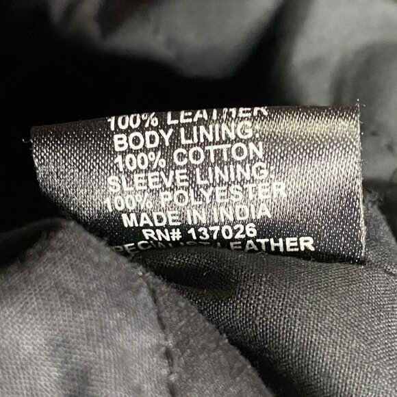 Oak NYC Double Front Varsity Jacket Womens XS Blue Wool Leather Sleeves Boxy - Picture 8 of 9